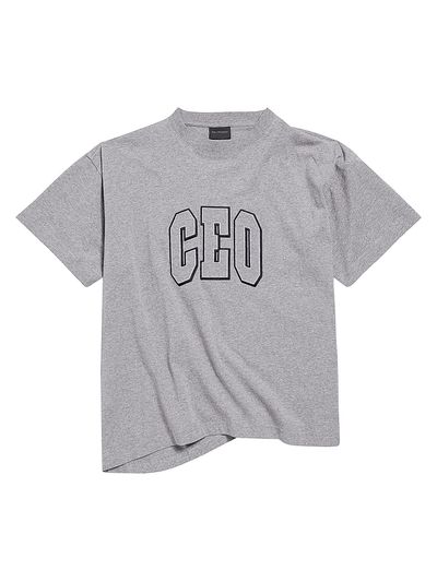 Balenciaga Women's CEO Team Logo Boxy T-Shirt