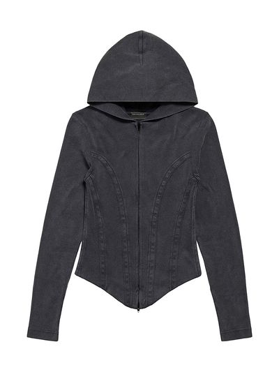 Balenciaga Women's Corseted Zip-Up Hoodie