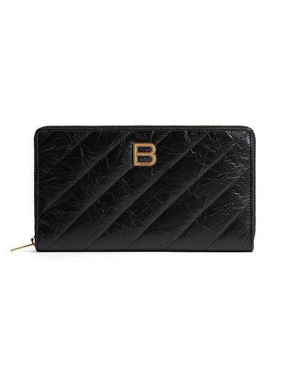 Balenciaga Women's Crush Continental Wallet Quilted