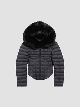 Balenciaga Women's Hooded Corseted Puffer
