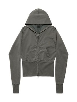 Balenciaga Women's Loop Sports Icon High Rib Zip-Up Hoodie