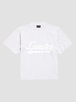 Balenciaga Women's Luxury Script Medium Fit T-Shirt