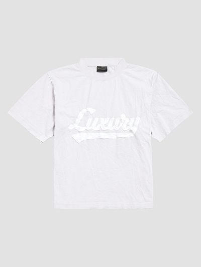 Balenciaga Women's Luxury Script Medium Fit T-Shirt