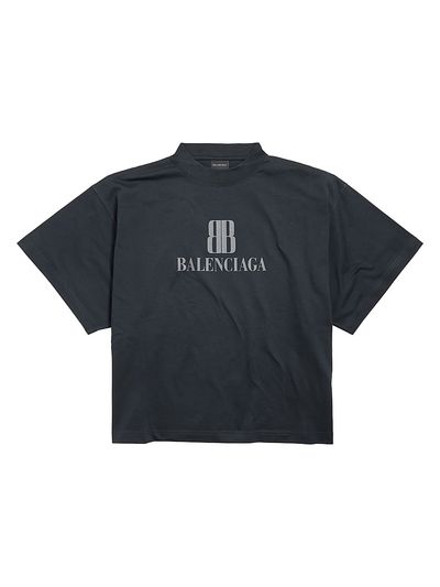 Balenciaga Women's Nano Bb Cropped T-Shirt