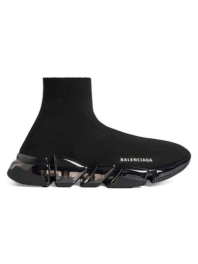 Balenciaga Women's Speed 2.0 Full Clear Sole Recycled Knit Sneakers