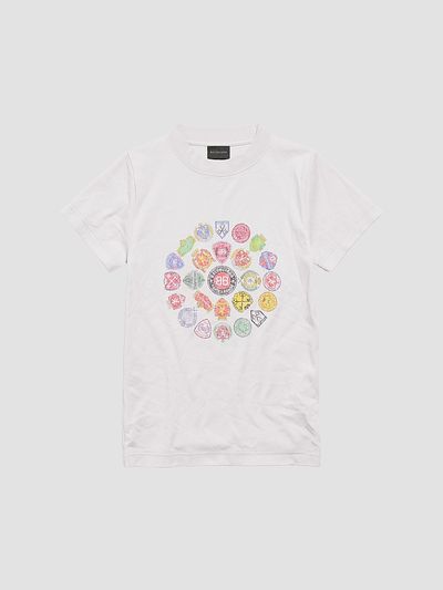 Balenciaga Women's Spiral Crest Fitted T-Shirt