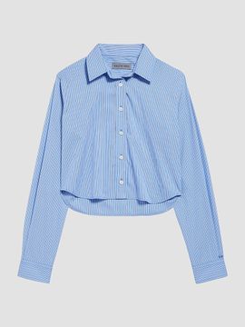 Balenciaga Women's Striped Cropped Shirt