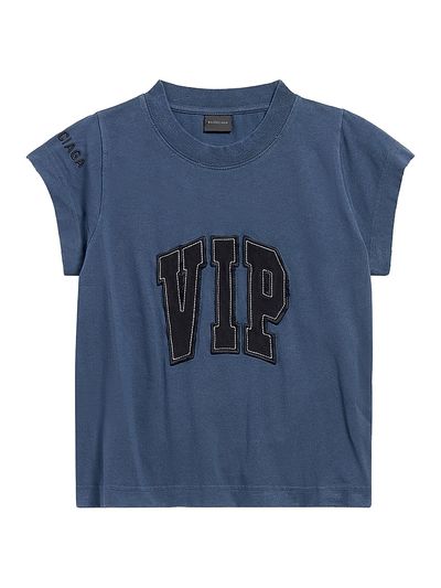 Balenciaga Women's Vip Team Logo Shrunk T-Shirt
