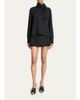 Balenciaga Wool-Silk Top w/ Scarf Tie - 2
