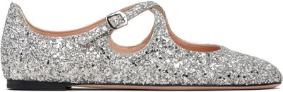 Bally Bally Silver Beliska Ballerina Flats