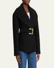 Balmain Anthem Buckle Belt Coat - 4