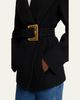 Balmain Anthem Buckle Belt Coat - 5