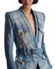 Balmain Balmain 1-Button Belted Denim Jacket - 6