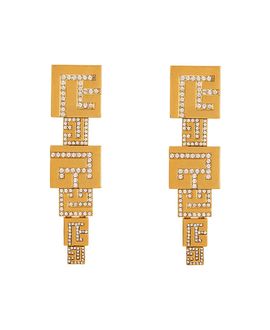 Balmain Balmain 3D Pb Pendant Earrings with Crystals