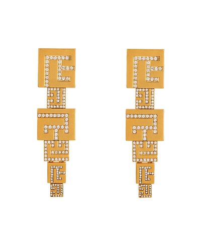 Balmain Balmain 3D Pb Pendant Earrings with Crystals