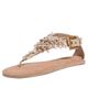 Balmain Balmain Anthem Beaded Flat Thong Suede Sandals GXH Coquillage/Transparent GXH - 1