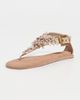 Balmain Balmain Anthem Beaded Flat Thong Suede Sandals GXH Coquillage/Transparent GXH - 2