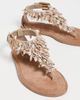 Balmain Balmain Anthem Beaded Flat Thong Suede Sandals GXH Coquillage/Transparent GXH - 6