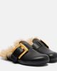 Balmain Balmain Anthem leather and faux fur clogs - 1