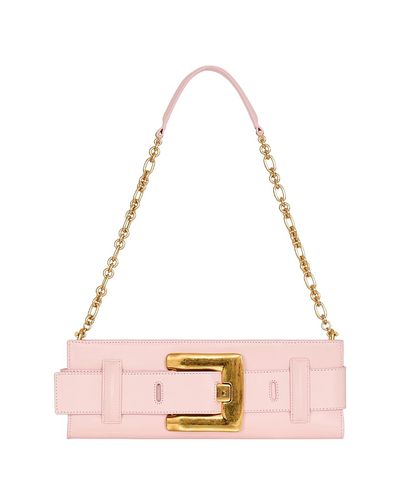 Balmain Balmain Anthem Smooth Leather Clutch