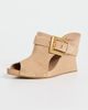 Balmain Balmain Anthem Suede Leather Clog Wedges Biscuit - 2