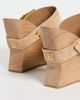 Balmain Balmain Anthem Suede Leather Clog Wedges Biscuit - 4
