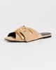 Balmain Balmain Anthem Suede Leather Flat Sandals Biscuit - 2
