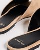 Balmain Balmain Anthem Suede Leather Flat Sandals Biscuit - 4