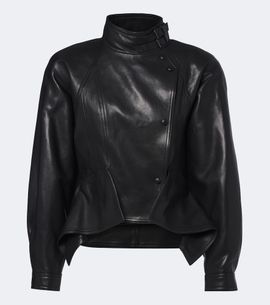 Balmain Balmain Asymmetric leather jacket