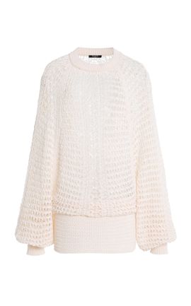 Balmain Balmain Batwing Dentelle Crochet Knit Dress