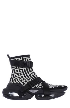 Balmain Balmain BBold Strap Monogram High Top Sneaker
