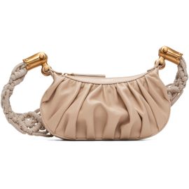 BALMAIN BALMAIN Beige Ebene Mini Strap Calfskin Bag