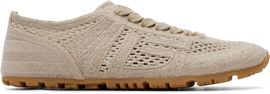 BALMAIN BALMAIN Beige Racer 45 Macramé Sneakers