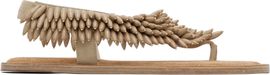 BALMAIN BALMAIN Beige Suede & Beads Sandals