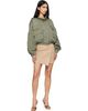 BALMAIN BALMAIN Beige Suede Wrap Miniskirt - 4