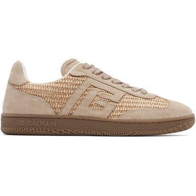 BALMAIN BALMAIN Beige Swan Sneakers