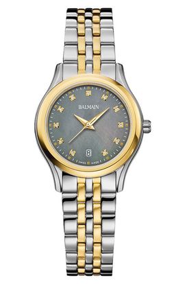 Balmain Balmain Beleganza Diamond & Mother-of-Pearl Bracelet Watch, 27.5mm