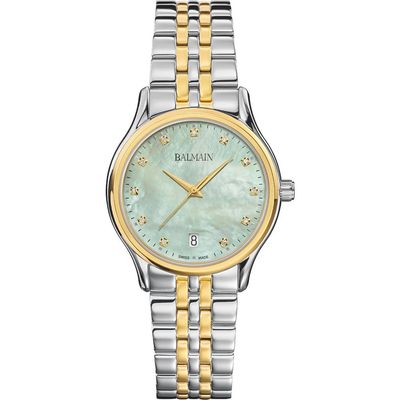 Balmain Balmain Beleganza Mother-of-Pearl & Diamond Two-Tone Bracelet Watch, 32mm