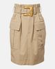 Balmain Balmain Belted cotton gabardine midi skirt - 1