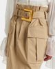 Balmain Balmain Belted cotton gabardine midi skirt - 3