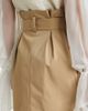 Balmain Balmain Belted cotton gabardine midi skirt - 5