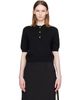 BALMAIN BALMAIN Black 3-Button Wool Polo - 1