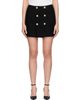 BALMAIN BALMAIN Black 4 Button Tweed Miniskirt - 1