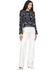BALMAIN BALMAIN Black & White Cropped Fringed Tweed Jacket - 4