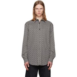BALMAIN BALMAIN Black & White Monogram Loose Shirt
