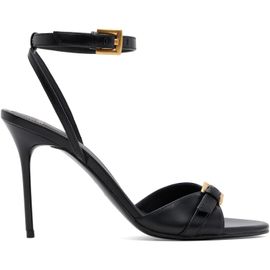 BALMAIN BALMAIN Black Anthem Leather Heeled Sandals