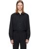 BALMAIN BALMAIN Black 'Balmain Paris' Cotton Poplin Shirt - 1