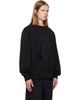 BALMAIN BALMAIN Black 'Balmain' Quilted Flock Sweatshirt - 2