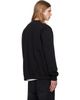 BALMAIN BALMAIN Black 'Balmain' Quilted Flock Sweatshirt - 3