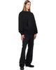 BALMAIN BALMAIN Black 'Balmain' Quilted Flock Sweatshirt - 4